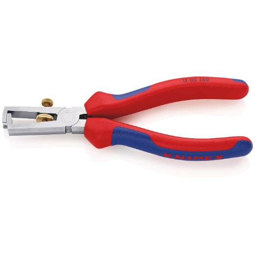 Abisolierzange Knipex verchromt 160 mm mit Mehrkomponenten-Griff