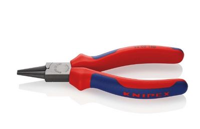 Rundzange Knipex 2202  poliert mit Mehrkomponenten-Griff