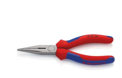 Radiozange Knipex 2502 poliert 160 mm mit Mehrkomponenten-Griff