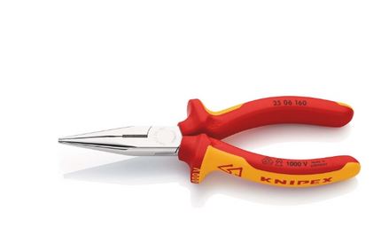 Radiozange VDE Knipex 2506 poliert 160 mm mit Mehrkomponenten-Griff