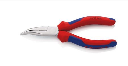 Radiozange VDE Knipex 2525 poliert 160 mm gebogen mit Mehrkomponenten-Griff