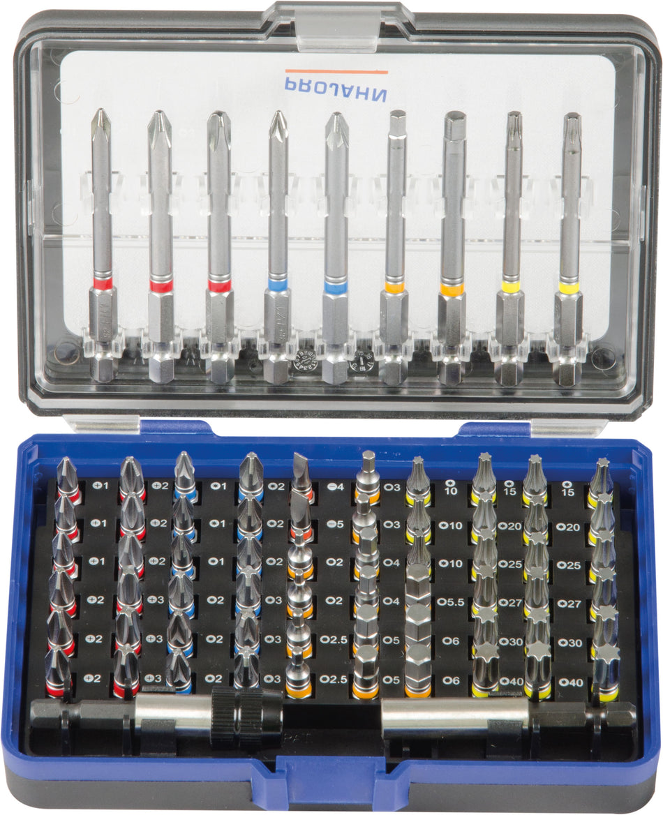 Bit-Satz 1/4" COLOR  25 mm + 75 mm 71-tlg.