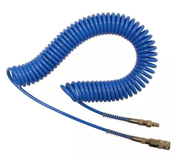 PROFI Druckluft Spiralschlauch-Set Ø 8x12 mm, 6 m PU, max. 15 bar
