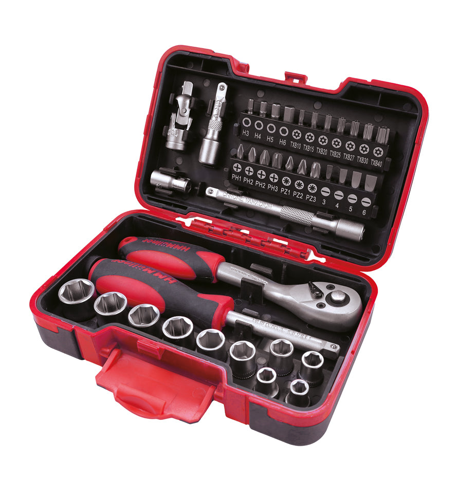 HM Steckschlüssel-Satz 1/4" 38 teilig