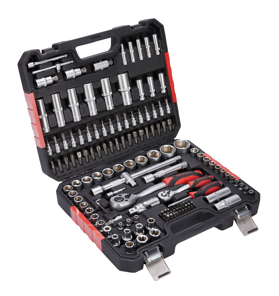 HM Müllner Steckschlüssel-Satz 140 teilig  1/4-1/2"