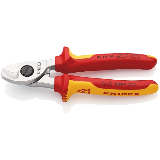 Kabelschere Knipex VDE 165 mm mit Mehrkomponenten-Griff
