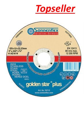 Trennscheibe Sonnenflex golden star plus 125x1,0 mm  für Edelstahl