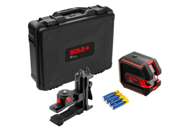 Sola Kreuzlinienlaser X2 GREEN selbstnivellierend für Innenausbau im Koffer