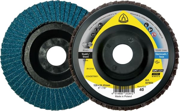 Schleifmopteller Klingspor SMT 325 Extra (Kunstoffteller) für Edelstahl und Stahl (VE10)