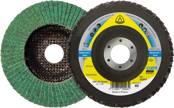 Schleifmopteller Klingspor SMT 636 für Edelstahl (VE10)